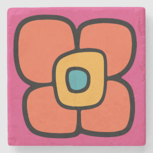 Retro-Frühlingsblüte Steinuntersetzer