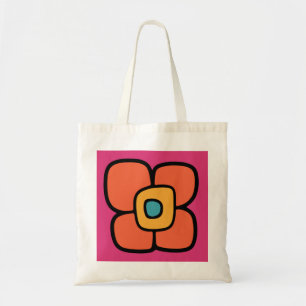 Retro-Frühlingsblüte Tragetasche