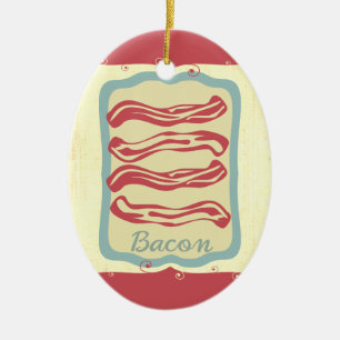 Retro Frühstückskost Ikone Speck Weihnachtsschmuck