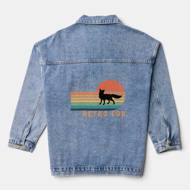 Retro Fuchs Jeansjacke (Rückseite)