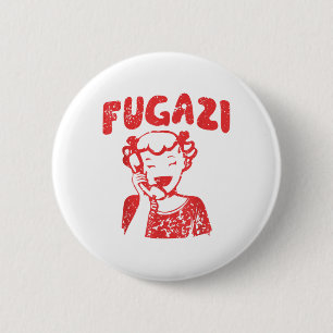 Retro Fugazi Grafik für Männer Mädchen Frauen _1 Button