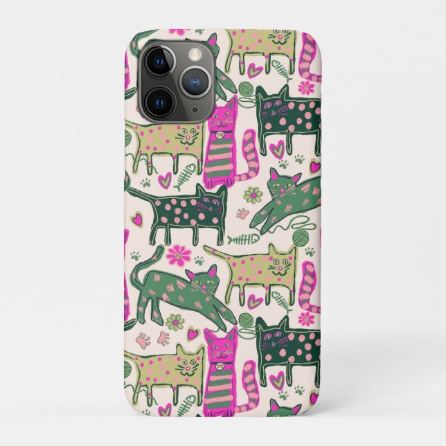 Retro Fun Cat Design Case-Mate iPhone Hülle (Rückseite)