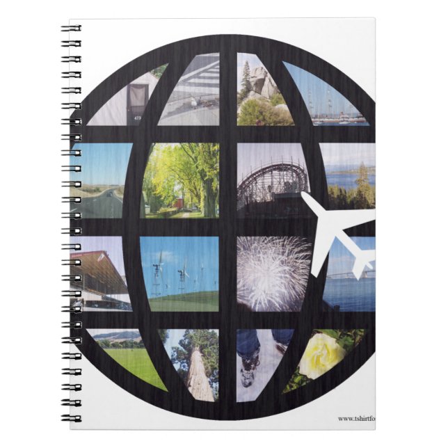 Retro Fun Fotos Globe Notizblock (Vorderseite)