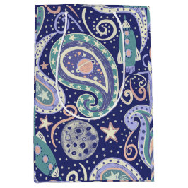 Retro Fun Galaxy Mittlere Geschenktüte