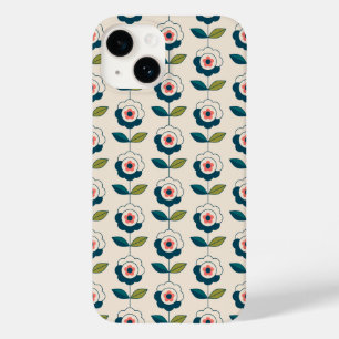 Retro Fun Garden Blume Muster Case-Mate iPhone 14 Hülle