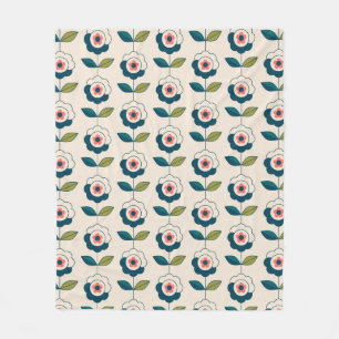 Retro Fun Garden Blume Muster Fleecedecke