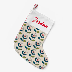 Retro Fun Garden Blume Muster Kleiner Weihnachtsstrumpf