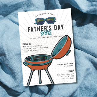 Retro Fun Grill Sonnenbrille Vatertag GRILLEN Part Einladung