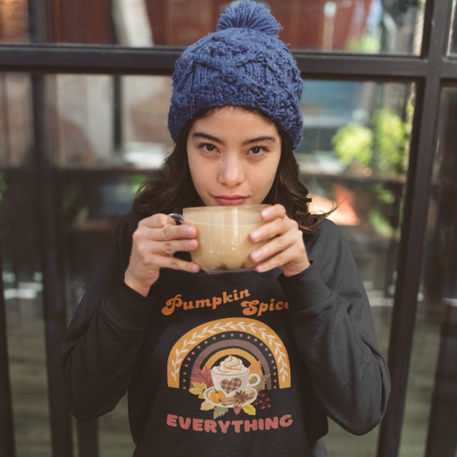 Retro Fun Pumpkin Gewürz Alles Fall Drink gemütlic Sweatshirt (Von Creator hochgeladen)