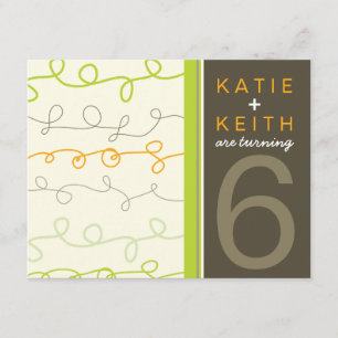 Retro Fun Scripts Twins Kindergeburtstag Einladung