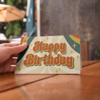 Retro Fun Stilvolles Original Happy Birthday