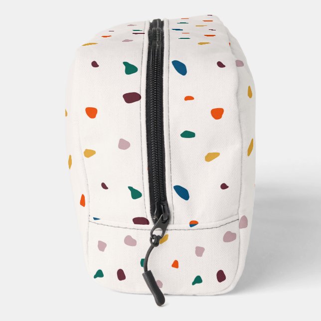 Retro Fun Terrazzo Print Travel Dopp Kit Waschbeutel (Rechts)