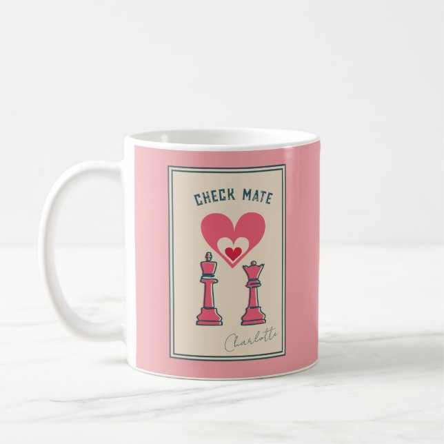 Retro Fun Valentine's Day gibt Niedliche süße Tass Kaffeetasse (Links)