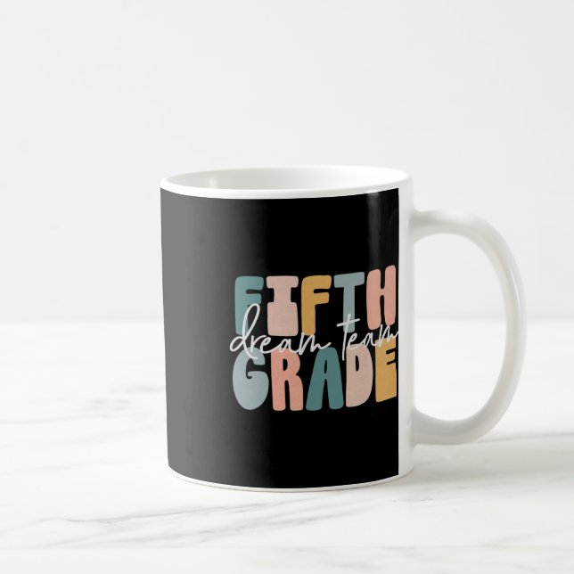 Retro-Fünfte-Klasse-Dream-Team-Groovy-Lehrer Byck  Kaffeetasse (Rechts)