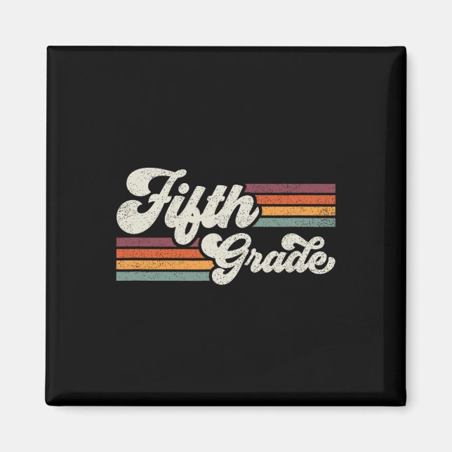 Retro-Fünftklässler-Lehrer Zurück zur Schule Magnet (Vorne)