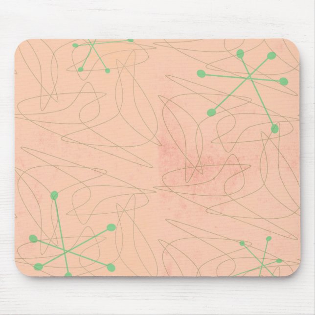 Retro Fünfzigerjahre Atomzeitalter Mousepad (Vorne)