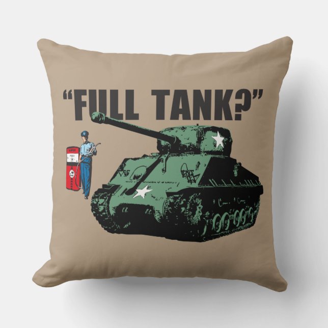 Retro Fünfzigerjahre Tankstellebegleiter: "Voller Kissen (Vorderseite)