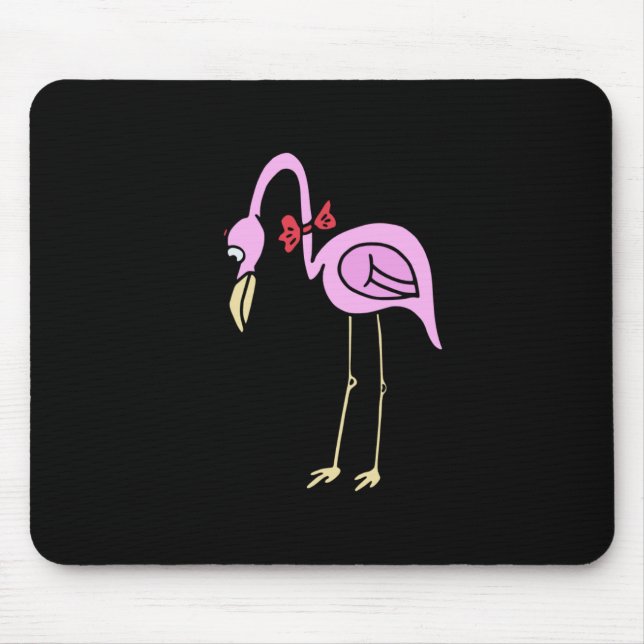 Retro Fünfzigerjahre traurige Flamigo Mousepad (Vorne)