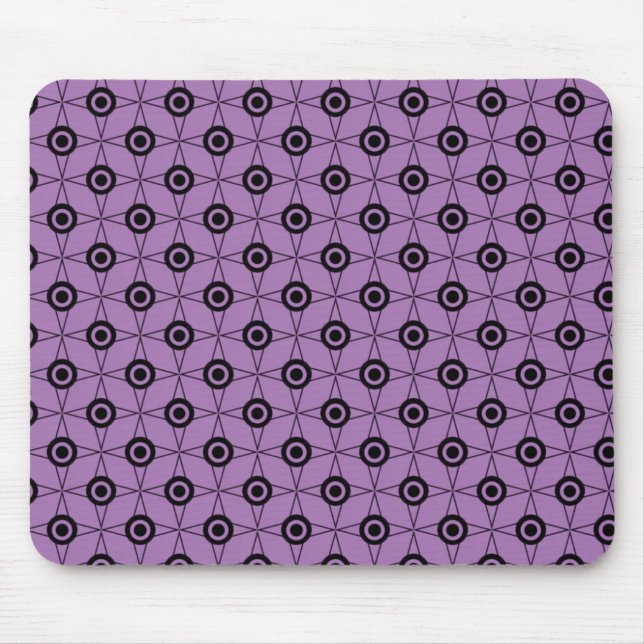 Retro Funk Geometric Mousepad, Lavendel Mousepad (Vorne)