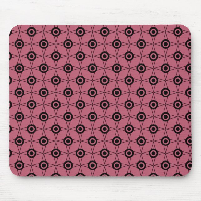 Retro Funk Geometric Mousepad, rosa Mousepad (Vorne)