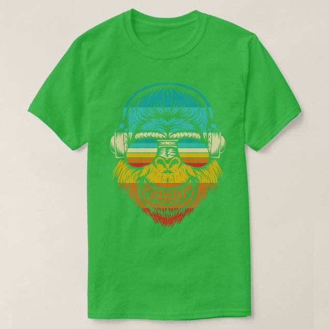 Retro Funky Gorilla T-Shirt (Design vorne)
