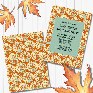 Retro Funky Groovy Boho Botanischer Geburtstag Einladung