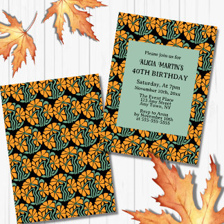 Retro Funky Groovy Daisy Blume Geburtstag Einladung