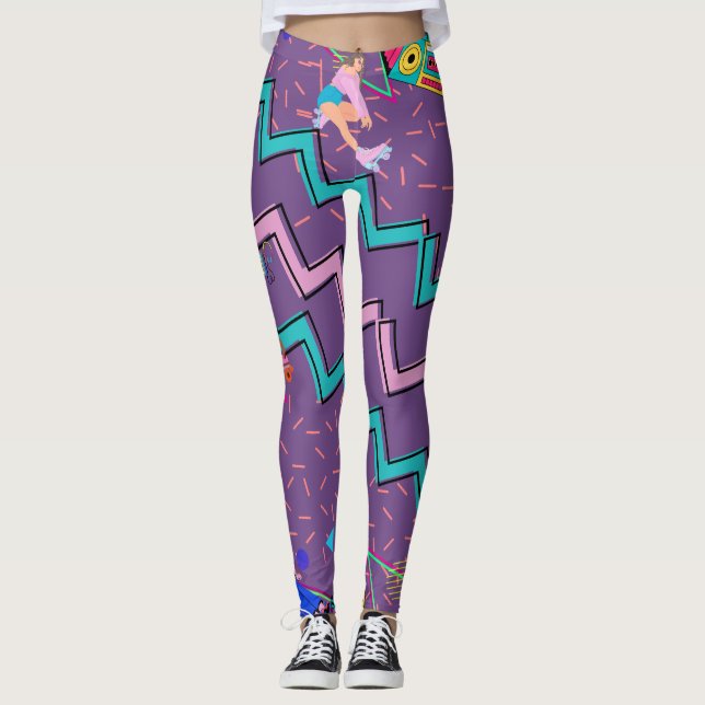 Retro Funky  Leggings (Vorderseite)