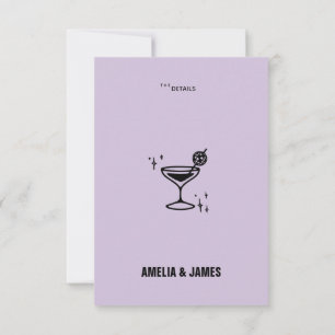 Retro Funky Modern Wedding Enclosure Card RSVP Karte