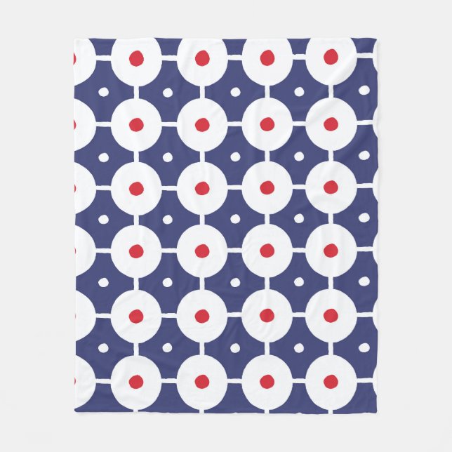 Retro Funky Nahtloses Vintages Design Fleecedecke (Vorderseite)