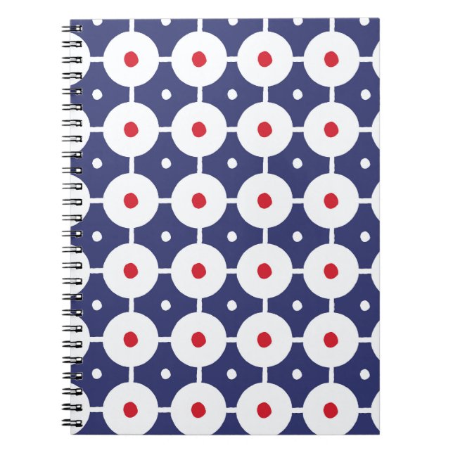 Retro Funky Nahtloses Vintages Design Notizblock (Vorderseite)