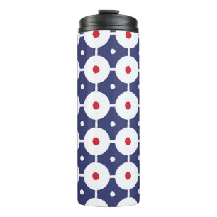 Retro Funky Nahtloses Vintages Design Thermosbecher