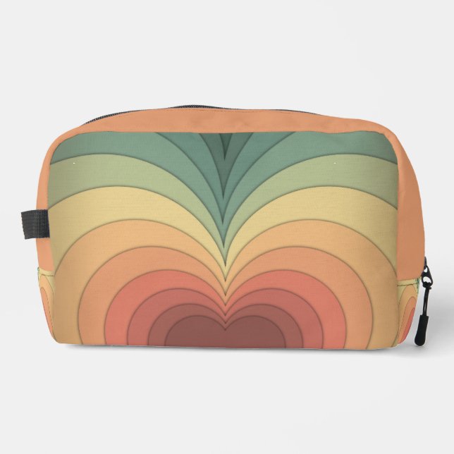 Retro Funky Niedliche Herzdrucktüte Nähtasche Waschbeutel (Vorderseite)