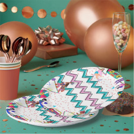 Retro Funky Pappteller