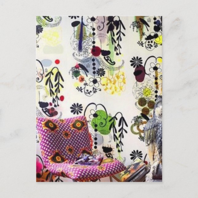 Retro-Funky-Postkarte Postkarte (Vorderseite)