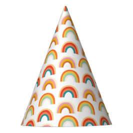 Retro Funky Rainbow Groovy Party Hat Partyhütchen