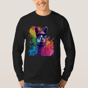 Retro Funny Alpaca Parco Civico-Ciani T-Shirt