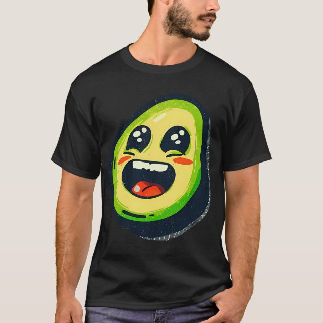 Retro Funny Avocado T-Shirt (Vorderseite)