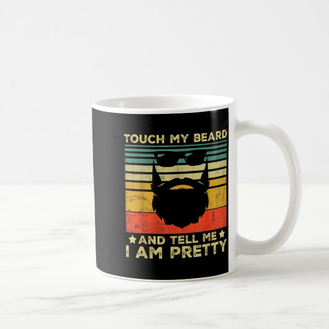 Retro Funny Beard Quote Gift For Bearded Men And L Kaffeetasse (Rechts)