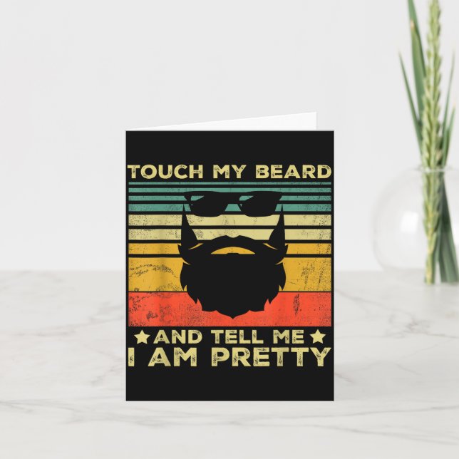 Retro Funny Beard Quote Gift For Bearded Men And L Karte (Vorderseite)