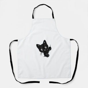 Retro Funny Cat Halloween Kostüm für Frauen Männer Schürze
