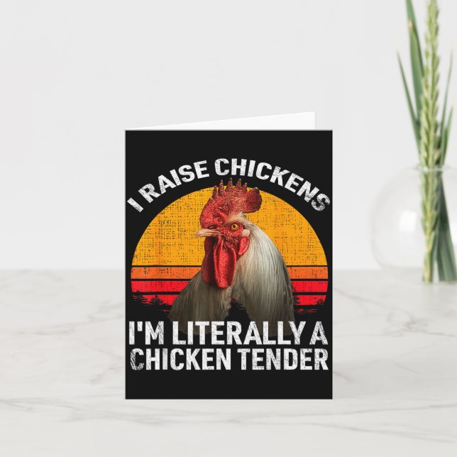 Retro Funny Chicken Lover Gift – I Raise Chickens  Karte (Vorderseite)