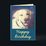 Retro Funny Dog und Happy Birthday Card Dankeskarte<br><div class="desc">Es ist die Dreaming Cat&Cake&Gift Geburtstagskarte. Die Katze träumt von Geschenken und Kuchen ist schön. Weiche Himmel blau und rosa sind harmonisiert. Es war so gestaltet, als hätte ein niedliches Kind es von Hand gezeichnet. Es ist ein bedeutsames Geschenk für deinen Lieben. Gib ein Geschenk an deinen Lieben und sei...</div>