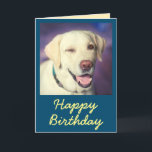 Retro Funny Dog und Happy Birthday Card Dankeskarte<br><div class="desc">Es ist die Dreaming Cat&Cake&Gift Geburtstagskarte. Die Katze träumt von Geschenken und Kuchen ist schön. Weiche Himmel blau und rosa sind harmonisiert. Es war so gestaltet, als hätte ein niedliches Kind es von Hand gezeichnet. Es ist ein bedeutsames Geschenk für deinen Lieben. Gib ein Geschenk an deinen Lieben und sei...</div>