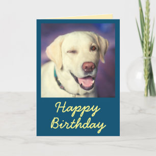Retro Funny Dog und Happy Birthday Card Dankeskarte