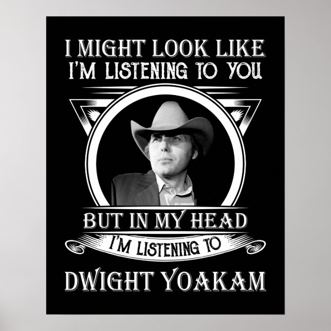 Retro Funny Dwight Yoakams Geschenk Männer Frauen. Poster (Vorne)