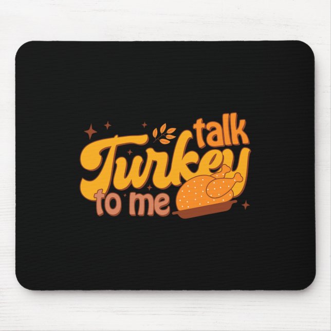 Retro Funny Fall Herbst Erntedank Niedlicher Vortr Mousepad (Vorne)