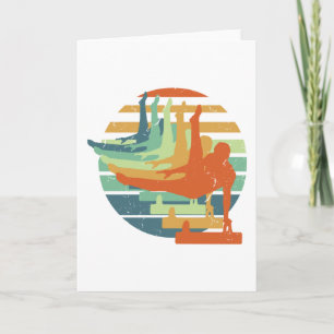 Retro Funny Gymnastics Männer Acrobat Sports Lover Karte