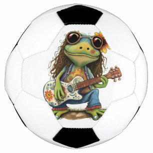Retro Funny Hippie Frog Weber Glass Piano Fußball