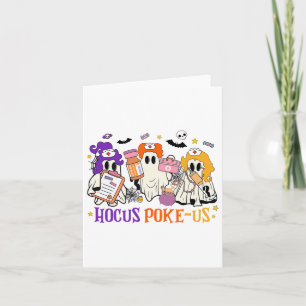 Retro Funny Hocus Poke-us Spooky Nurind Halloween Karte